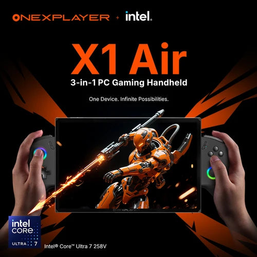 ONEXPLAYER X1 Air– 10.95" 3-in-1 Al Gaming Handheld (X1 Air Intel Core Ultra 7 258V-32GB+1TB)