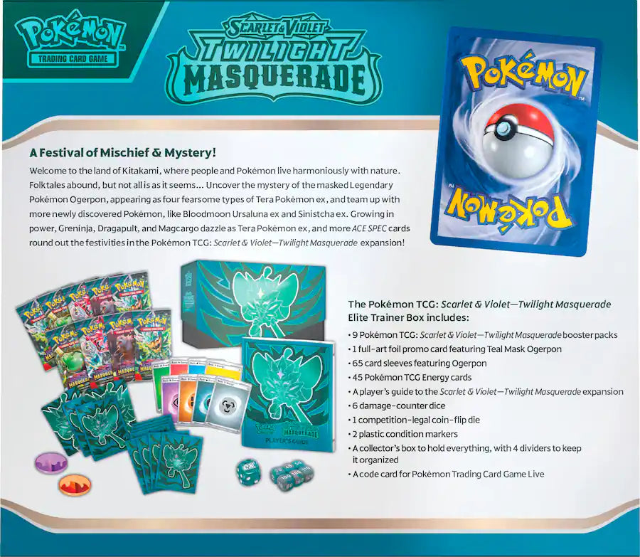 Pokemon Trading Card Game Twilight Masquerade Elite Trainer Box