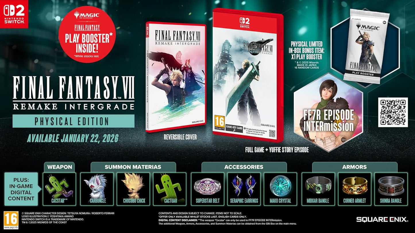 Final Fantasy Vii Remake Intergrade Nintendo Switch 2