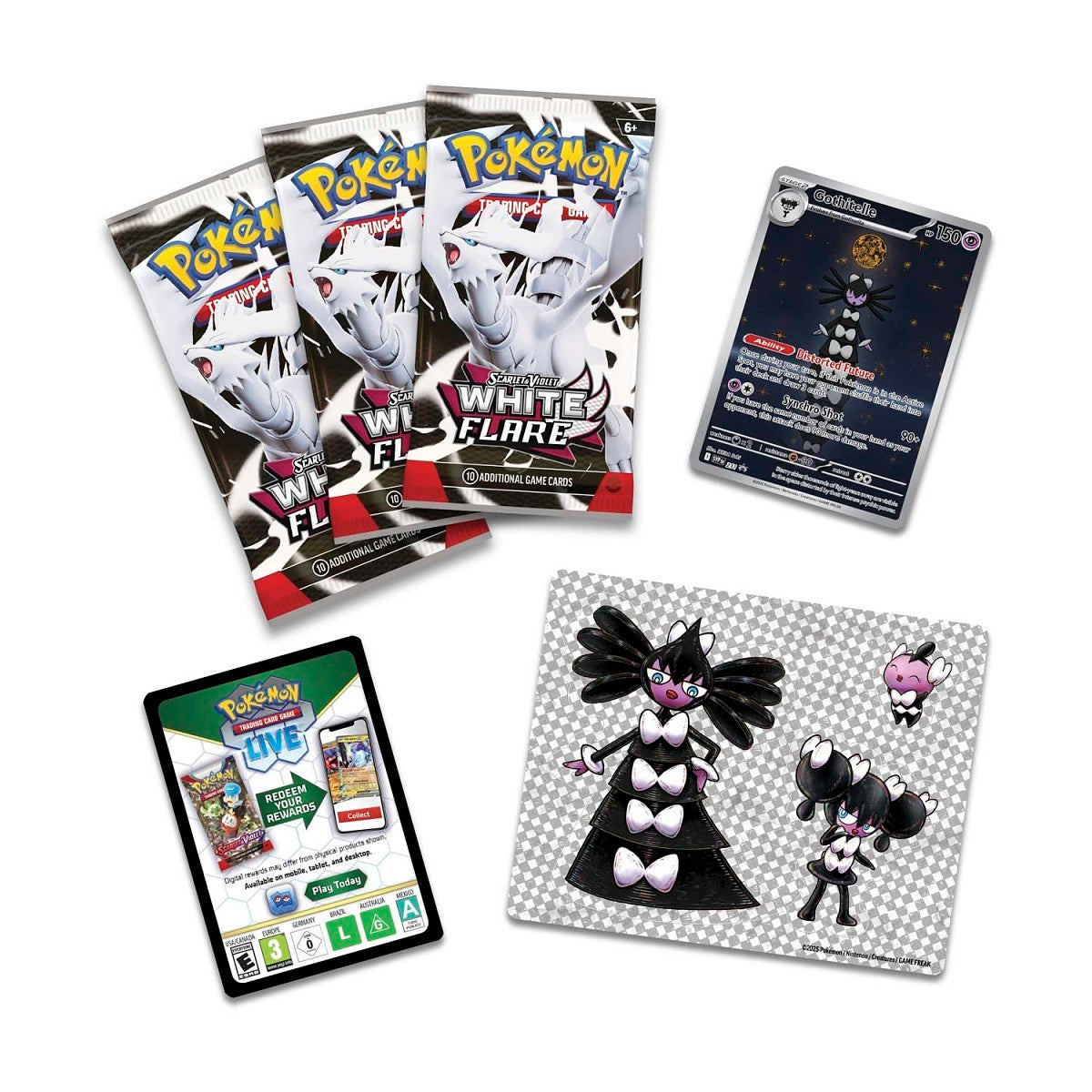 Pokemon TCG Scarlet & Violet White Flare Tech Sticker Collection