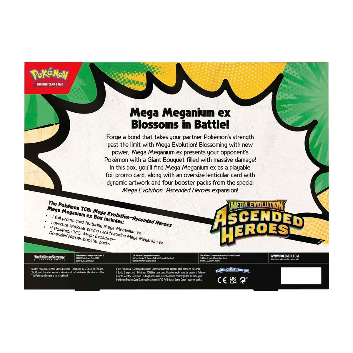 Pokemon TCG Mega Evolution Ascended Heroes Mega Meganium ex Box