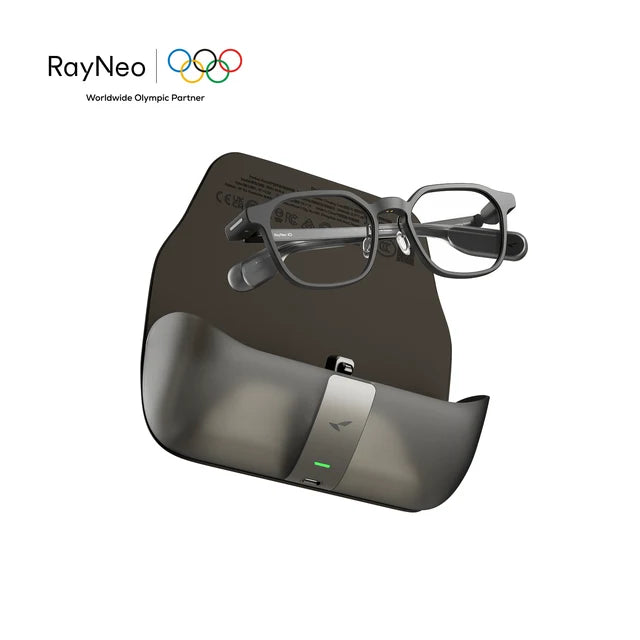 Rayneo Io AI Glasses Polar Night (Grey) / Charging Case Bundle