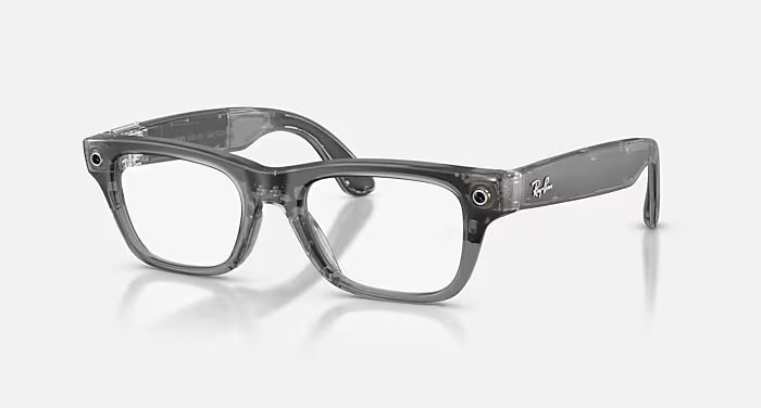 Rayban Meta Blayzer Optics Gen 2 Universal Fit Matte Transparent Ice Grey