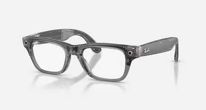 Rayban Meta Blayzer Optics Gen 2 Universal Fit Matte Transparent Ice Grey