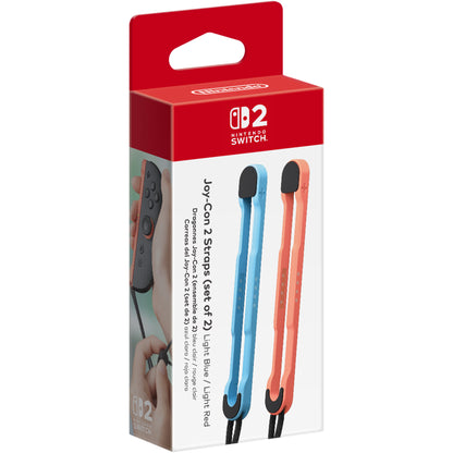 Nintendo Switch 2 Joy Con 2 Straps (Set of 2) Light Blue / Light Red