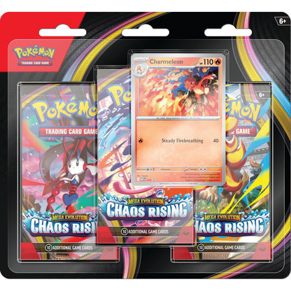 Pokemon Trading Card Game Chaos Rising Three Booster Blister