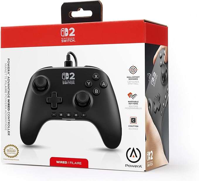 PowerA Advantage Wired Controller Nintendo Switch 2 Black