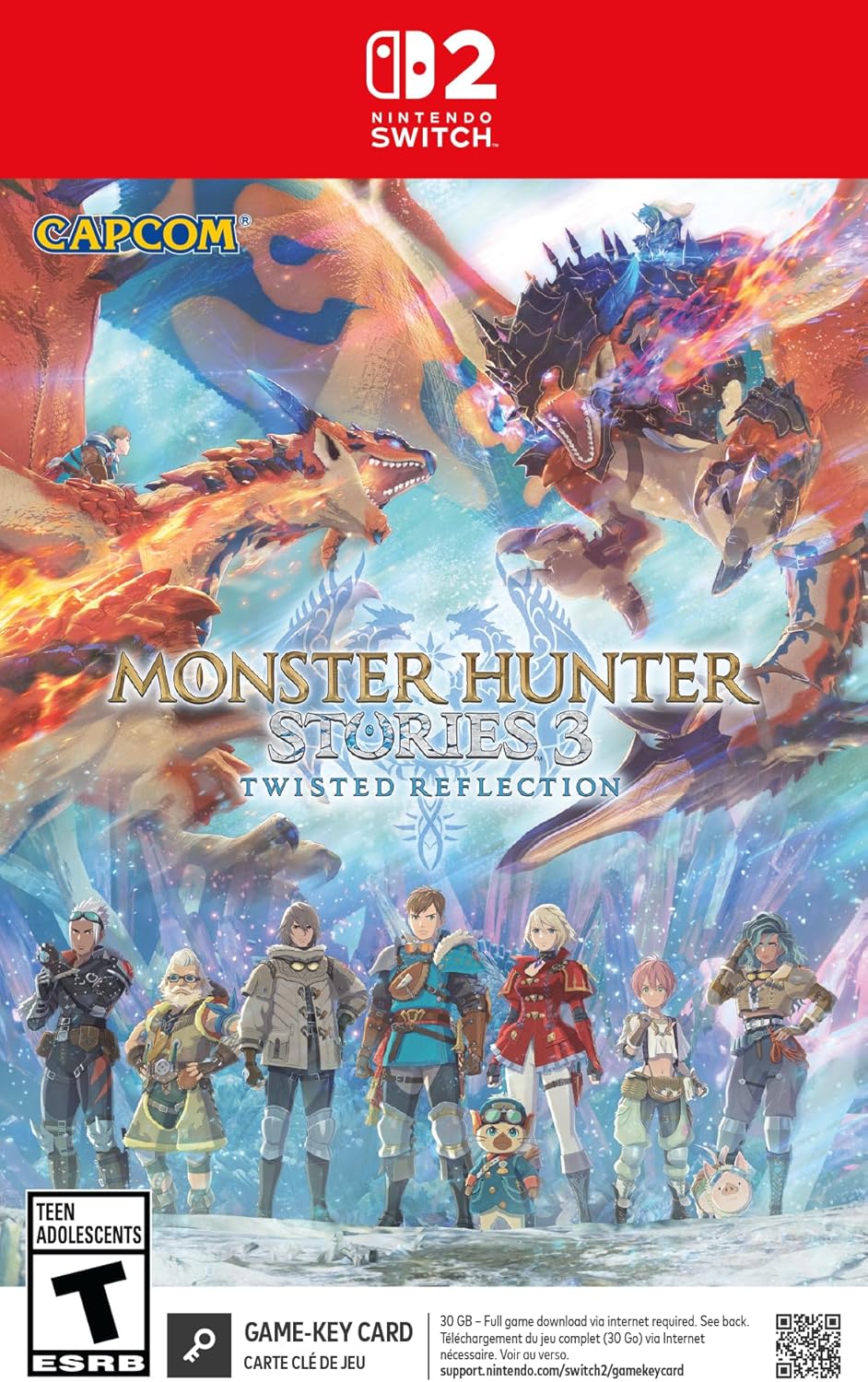 Monster Hunter Stories 3 Twisted Reflection Game Key Card Nintendo Switch 2