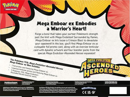 Pokemon TCG Mega Evolution Ascended Heroes Mega Emboar ex Box