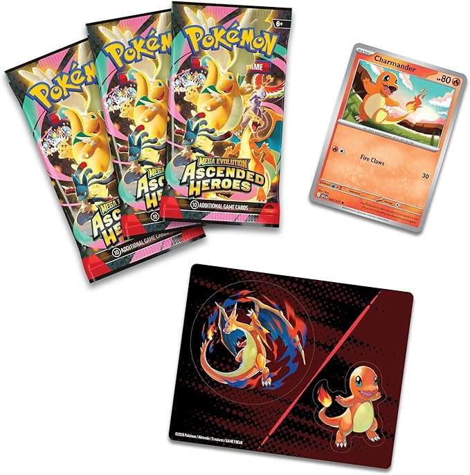 Pokemon TCG Mega Evolution Ascended Heroes Tech Sticker Collection Charmander