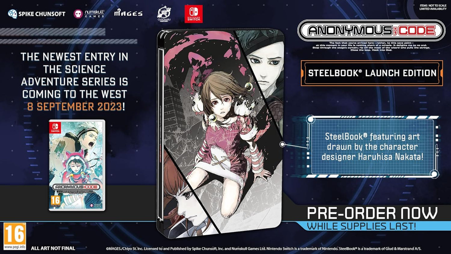 Anonymous Code Steelbook Launch Edition Nintendo Switch