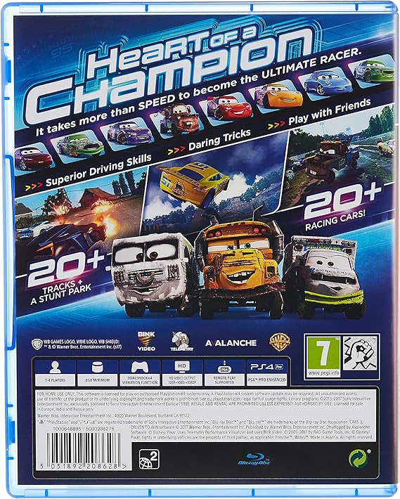 Cars 3 Driven to Win Ps4