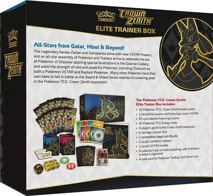 Pokemon TCG Crown Zenith Elite Trainer Box (Lucario)