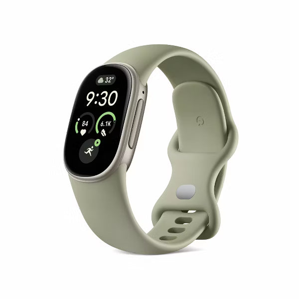 Google Fitbit Edge Classic Satin Pyrite Aluminum Case / Olive Active Band
