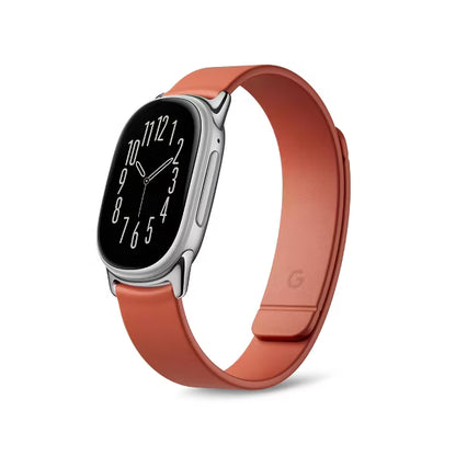 Google Fitbit Edge Magnet Band Mahogany, Polished Silver lugs