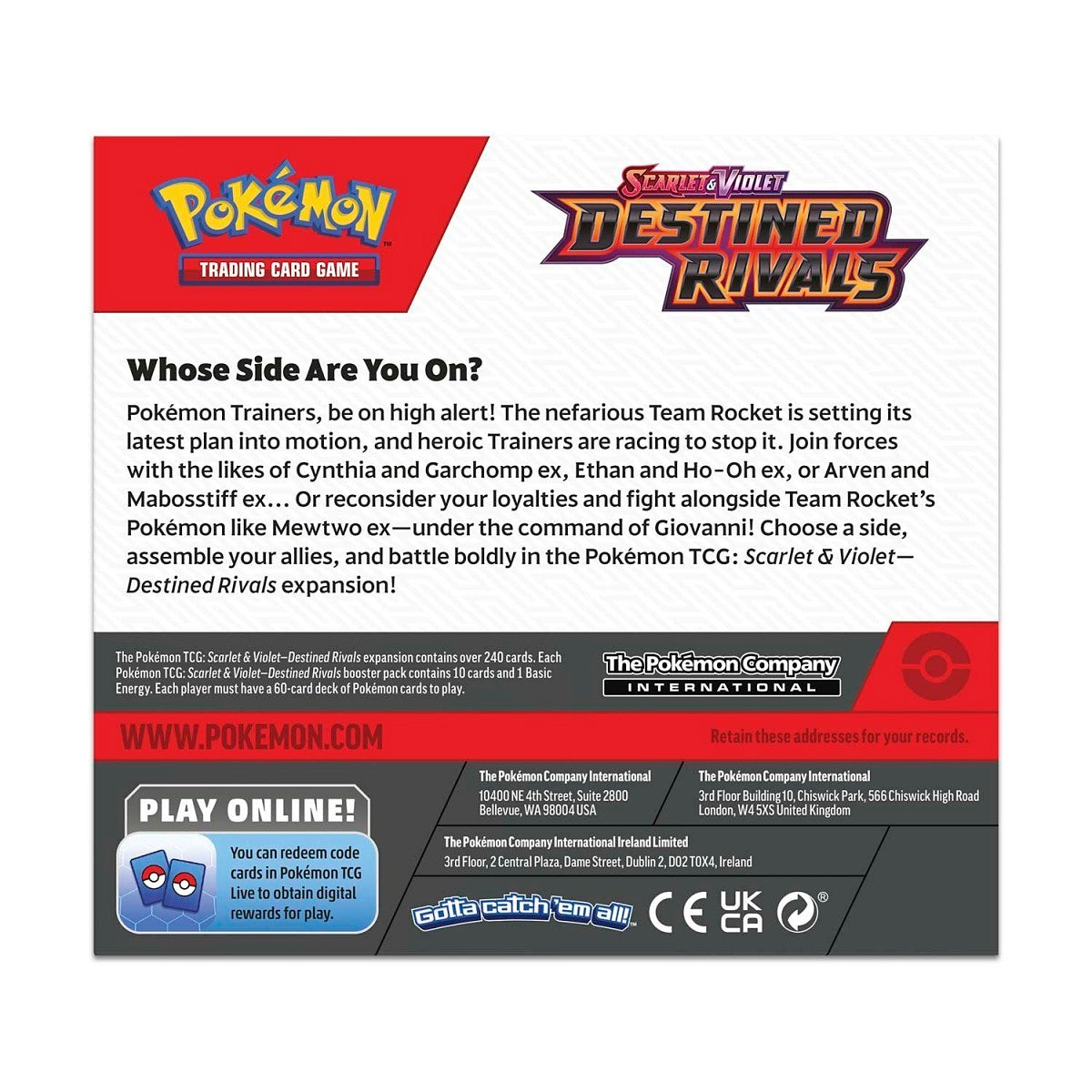 Pokemon TCG Scarlet & Violet Destined Rivals Booster Display Box (36 Packs)