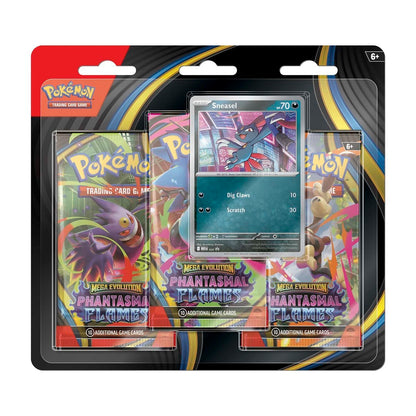 Pokemon TCG Mega Evolution Phantasmal Flames 3 Booster Packs & Sneasel Promo Card