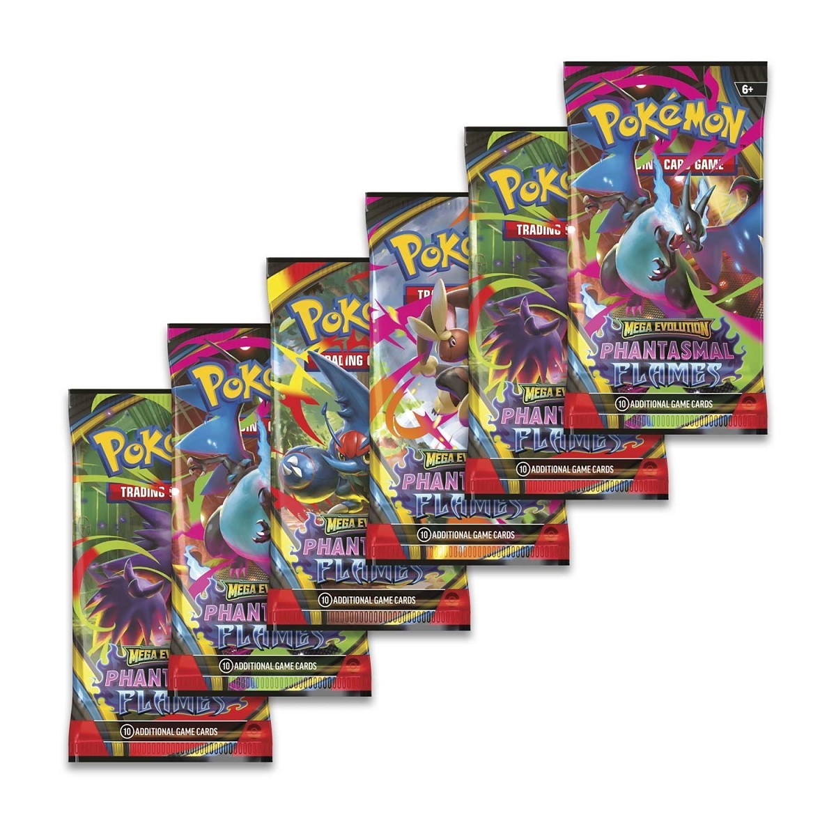 Pokemon TCG Mega Evolution Phantasmal Flames Booster Bundle (6 Packs)