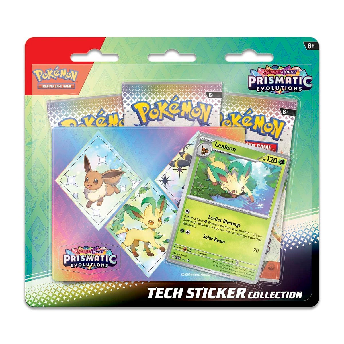 Pokemon TCG Scarlet & Violet Prismatic Evolutions Tech Sticker Collection (Leafeon)