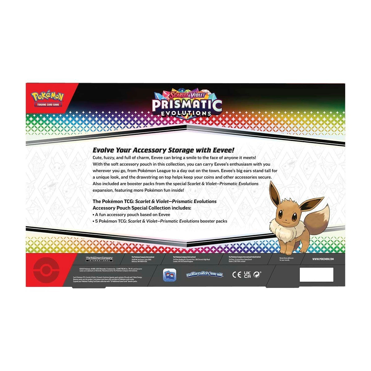 Pokemon TCG Scarlet & Violet Prismatic Evolutions Accessory Pouch Special Collection