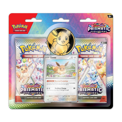 Pokemon TCG Scarlet & Violet Prismatic Evolutions Eevee Card Coin & 2 Booster Packs
