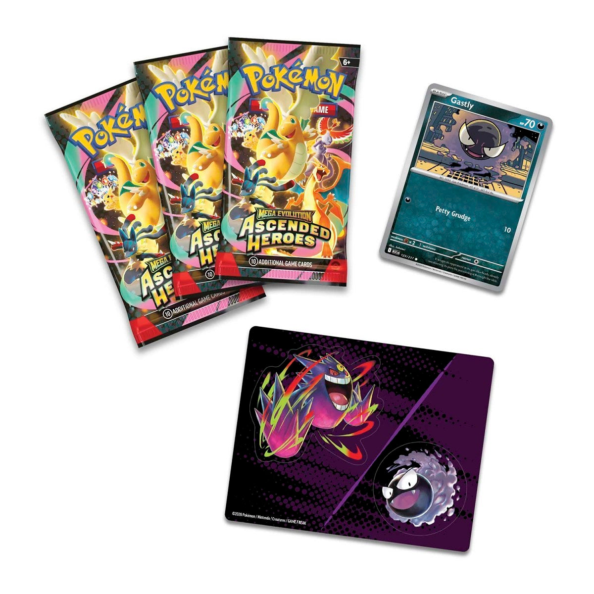 Pokemon TCG Mega Evolution Ascended Heroes Tech Sticker Collection Gastly