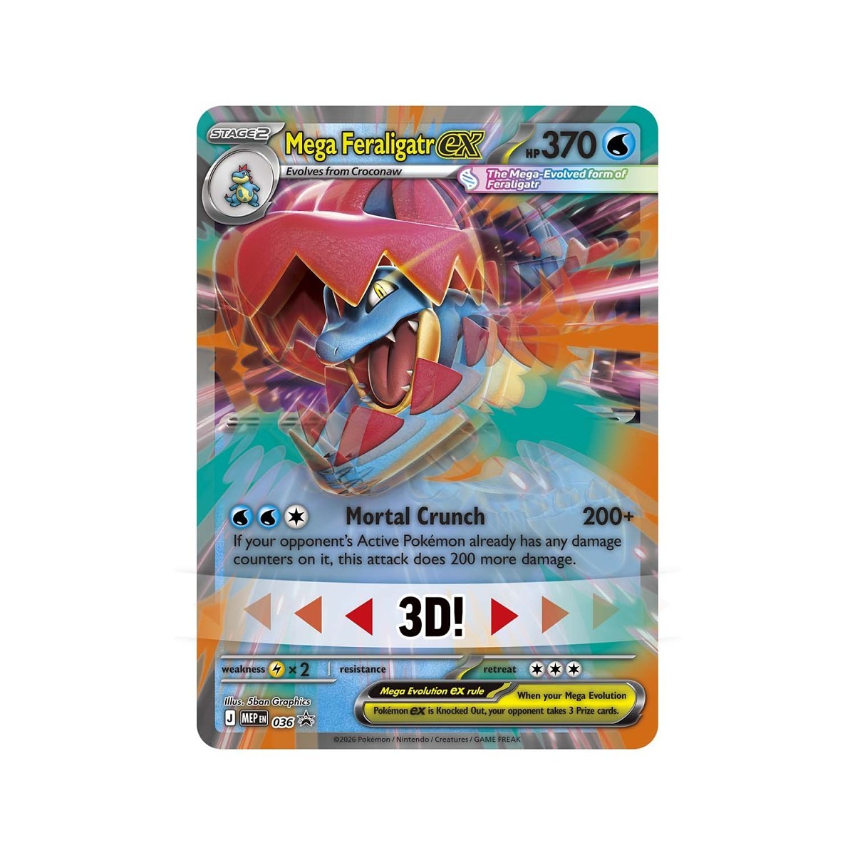 Pokemon TCG Mega Evolution Ascended Heroes Mega Feraligatr ex Box