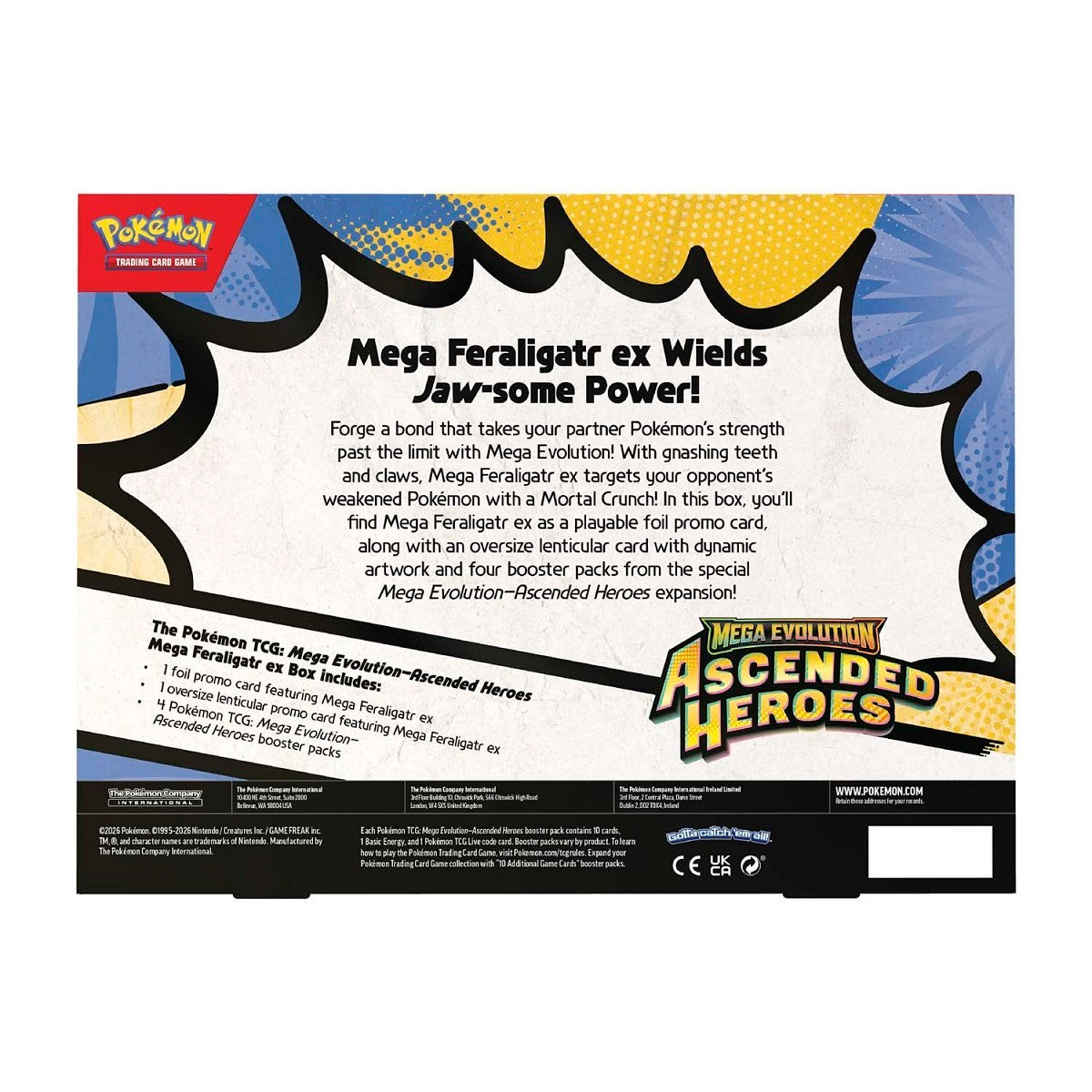 Pokemon TCG Mega Evolution Ascended Heroes Mega Feraligatr ex Box