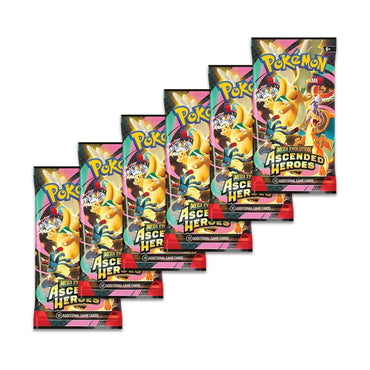 Pokemon TCG Mega Evolution Ascended Heroes Booster Bundle 6 Packs