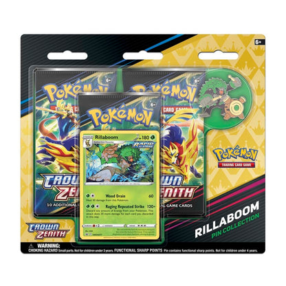 Pokemon TCG Crown Zenith Pin Collection (Rillaboom)