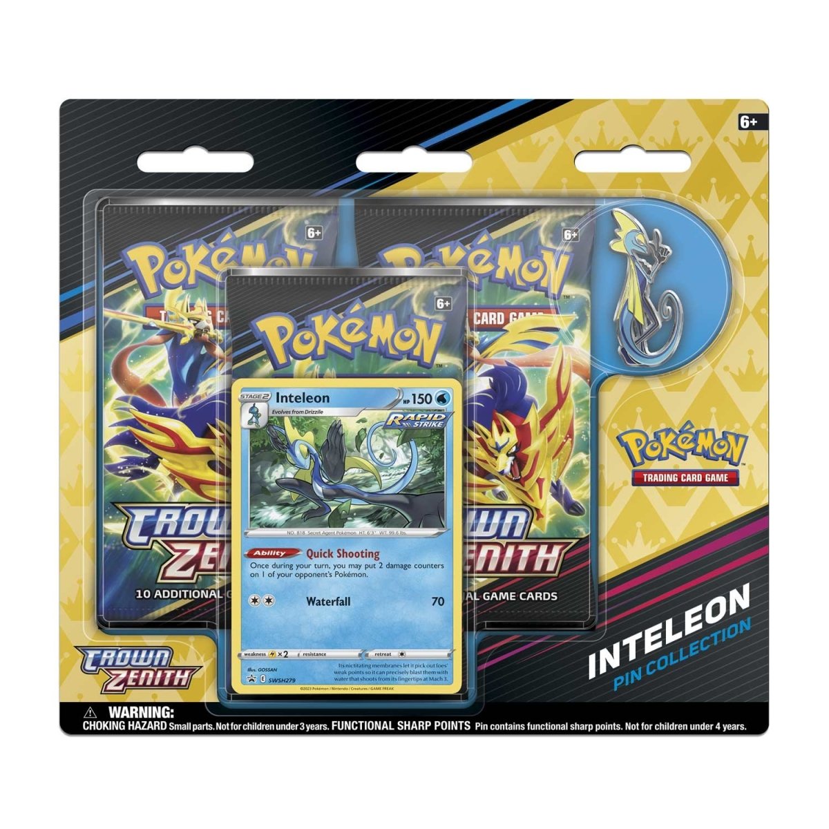 Pokemon TCG Crown Zenith Pin Collection (Inteleon)