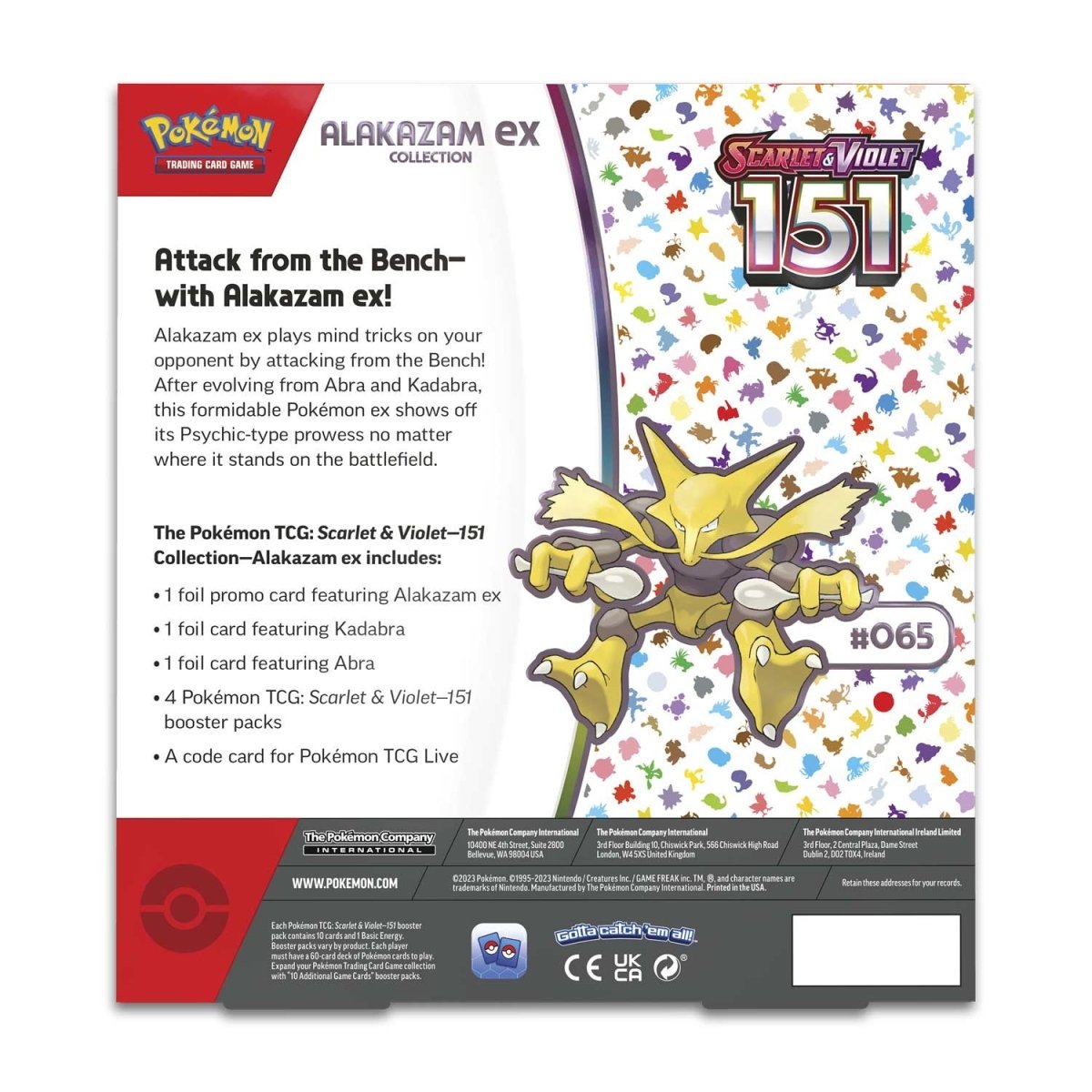 Pokemon TCG Scarlet & Violet 151 Collection (Alakazam ex)