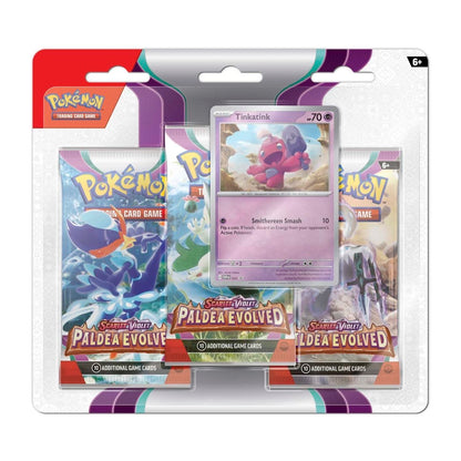 Pokemon TCG Scarlet & Violet Paldea Evolved 3 Booster Packs & Tinkatink Promo Card