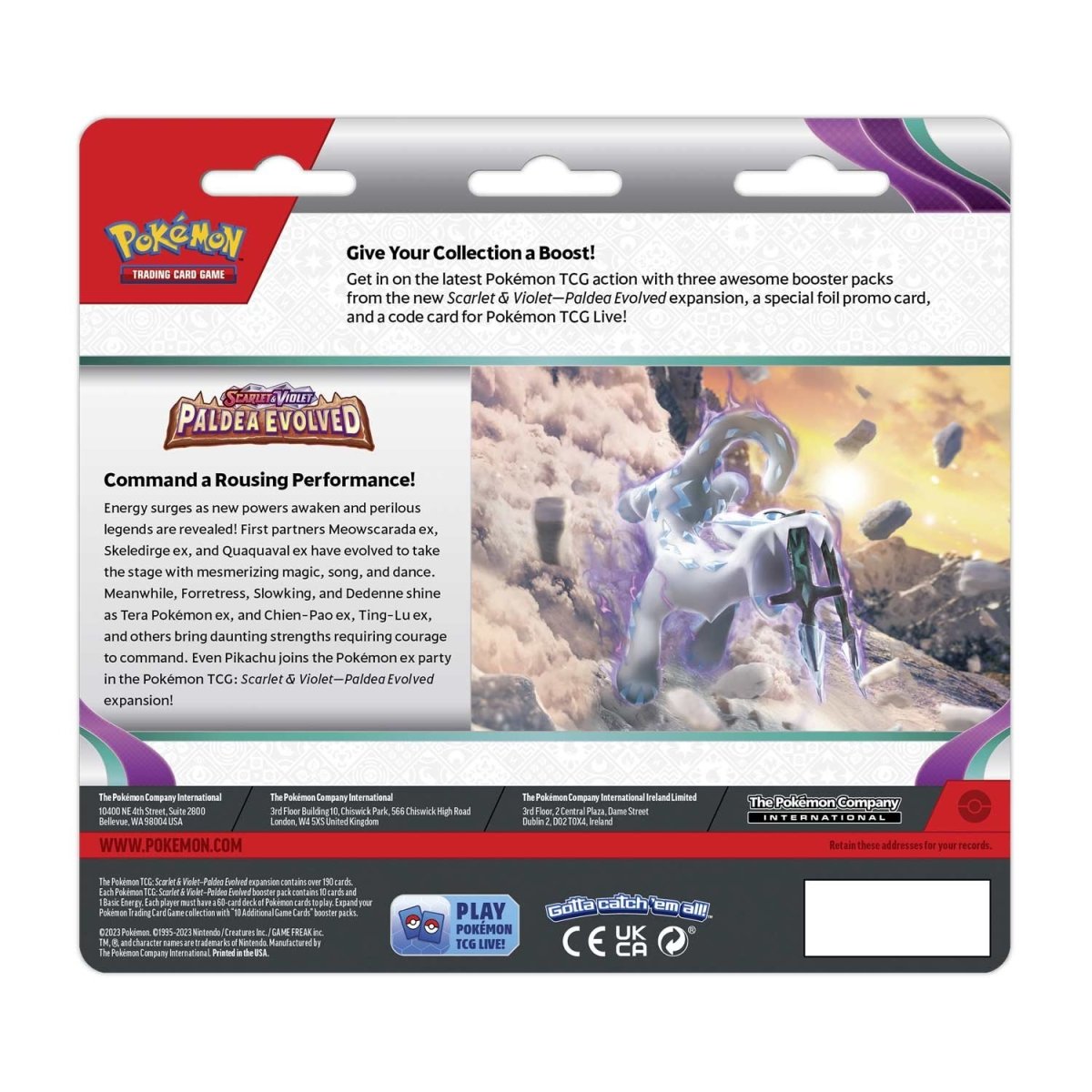 Pokemon TCG Scarlet & Violet Paldea Evolved 3 Booster Packs & Tinkatink Promo Card