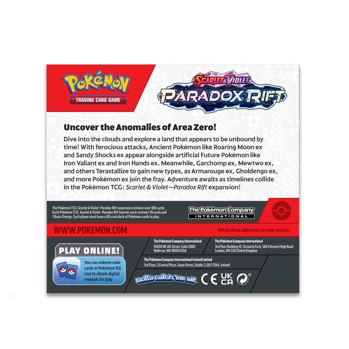 Pokemon TCG Scarlet & Violet Paradox Rift Booster Display Box (36 Packs)
