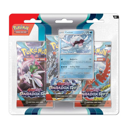 Pokemon TCG Scarlet & Violet Paradox Rift 3 Booster Packs & Cetitan Promo Card