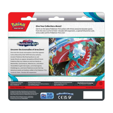 Pokemon TCG Scarlet & Violet Paradox Rift 3 Booster Packs & Cetitan Promo Card