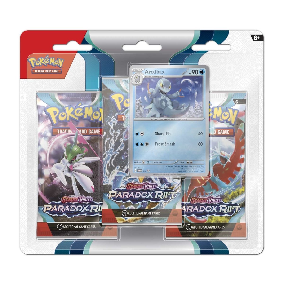 Pokemon TCG Scarlet & Violet Paradox Rift 3 Booster Packs & Arctibax Promo Card