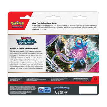 Pokemon TCG Scarlet & Violet Temporal Forces 3 Booster Packs & Cleffa Promo Card