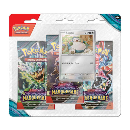 Pokemon TCG Scarlet & Violet Twilight Masquerade 3 Booster Packs & Snorlax Promo Card
