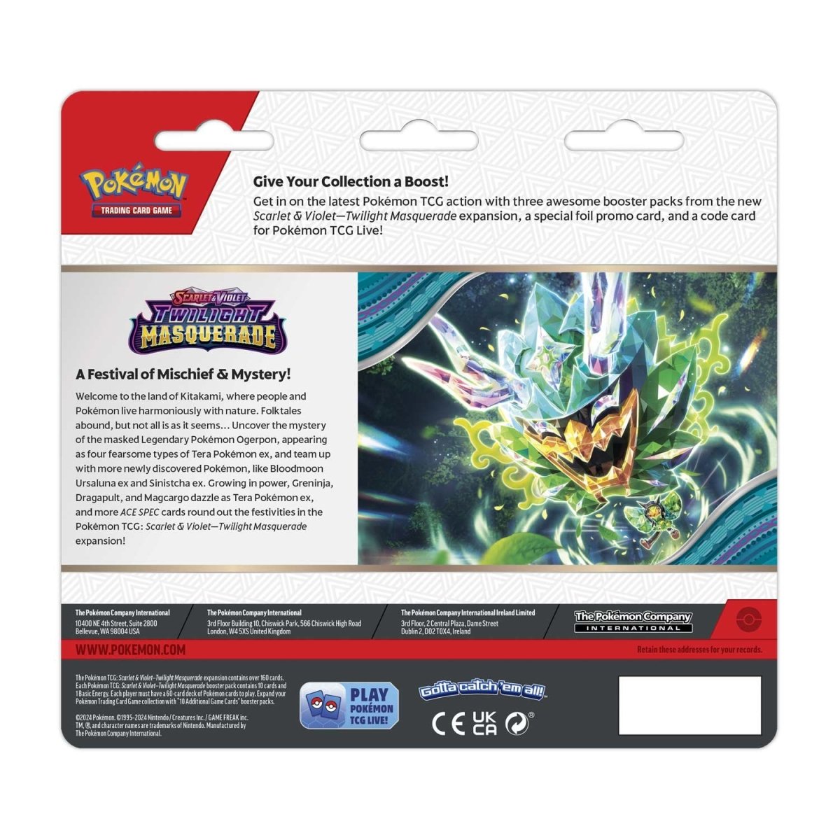 Pokemon TCG Scarlet & Violet Twilight Masquerade 3 Booster Packs & Snorlax Promo Card