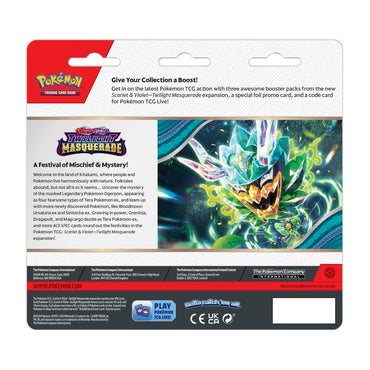 Pokemon TCG Scarlet & Violet Twilight Masquerade 3 Booster Packs & Snorlax Promo Card