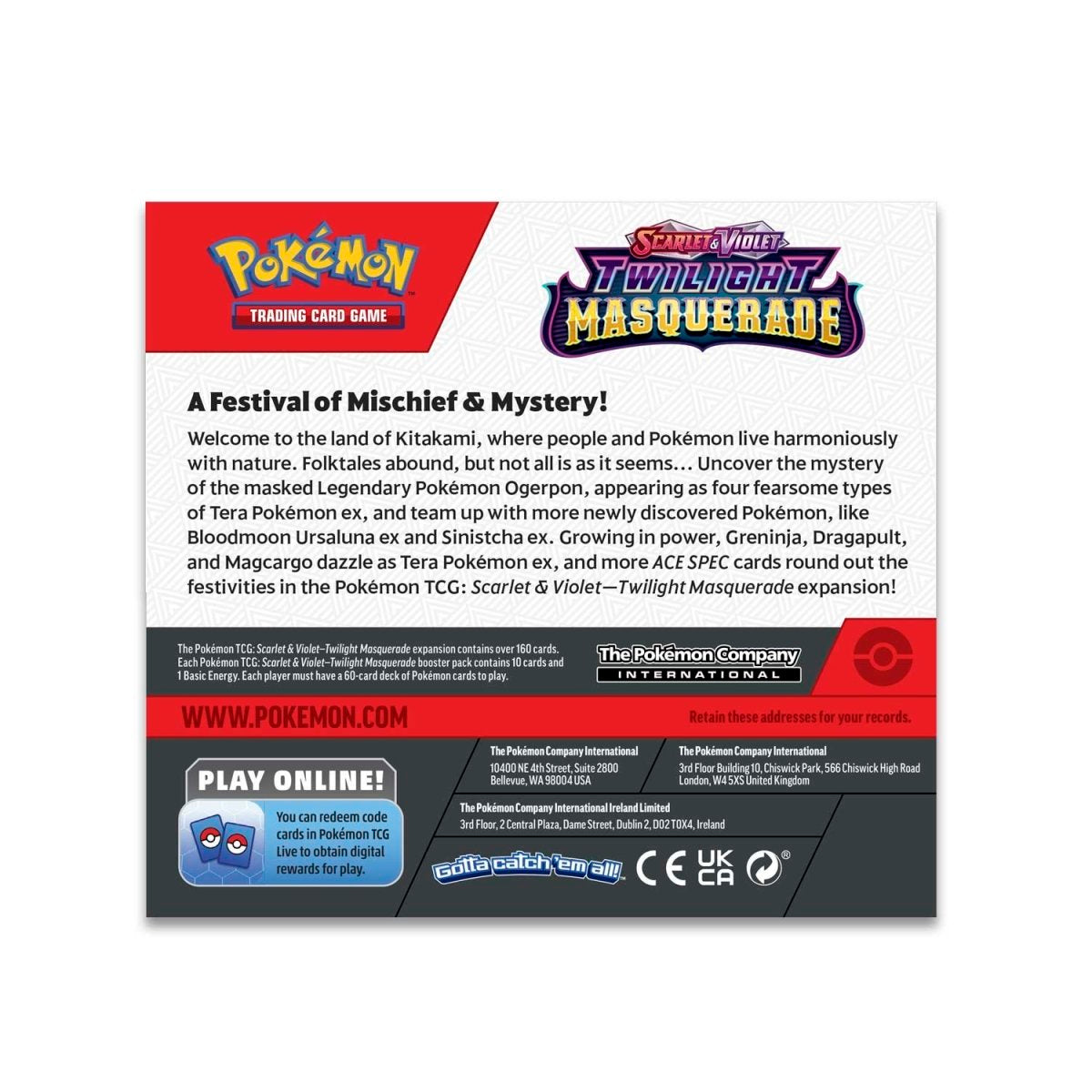 Pokemon TCG Scarlet & Violet Twilight Masquerade Booster Display Box (36 Packs)