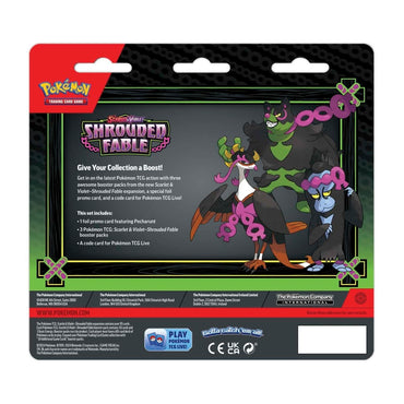 Pokemon TCG Scarlet & Violet Shrouded Fable 3 Booster Packs & Pecharunt Promo Card