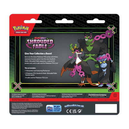 Pokemon TCG Scarlet & Violet Shrouded Fable 3 Booster Packs & Pecharunt Promo Card