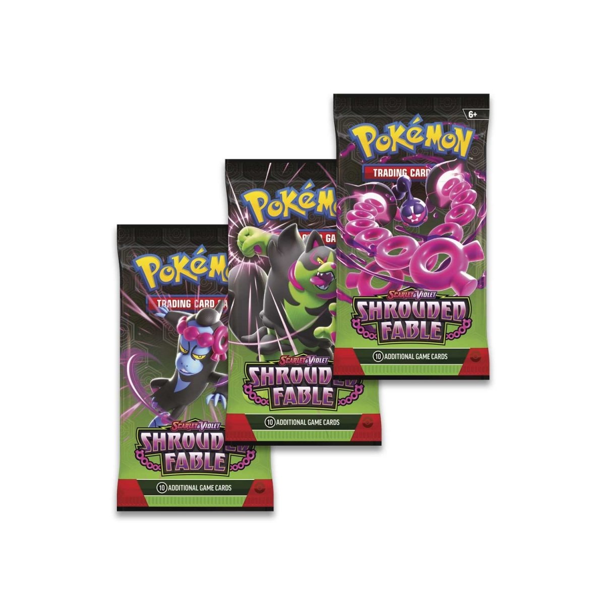 Pokemon TCG Scarlet & Violet Shrouded Fable 3 Booster Packs & Pecharunt Promo Card