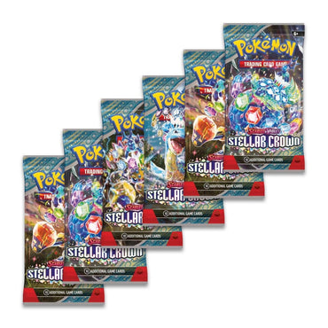Pokemon TCG Scarlet & Violet Stellar Crown Booster Bundle (6 Packs)