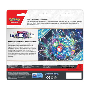 Pokémon TCG Scarlet & Violet Stellar Crown 3 Booster Packs & Latias Promo Card