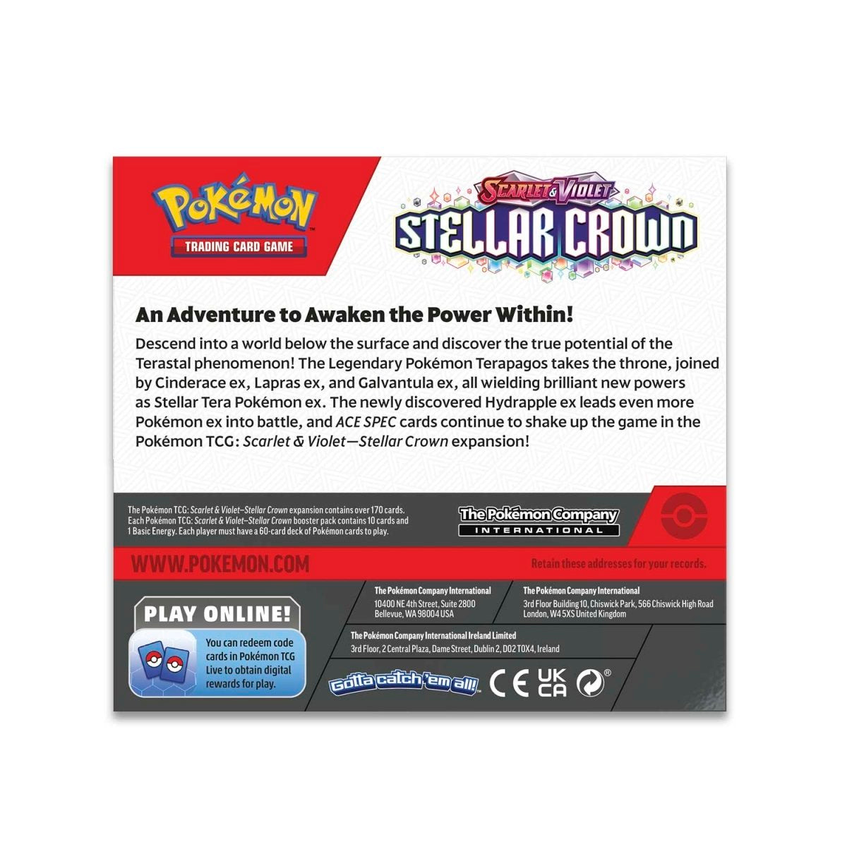 Pokemon TCG Scarlet & Violet Stellar Crown Booster Display Box (36 Packs)