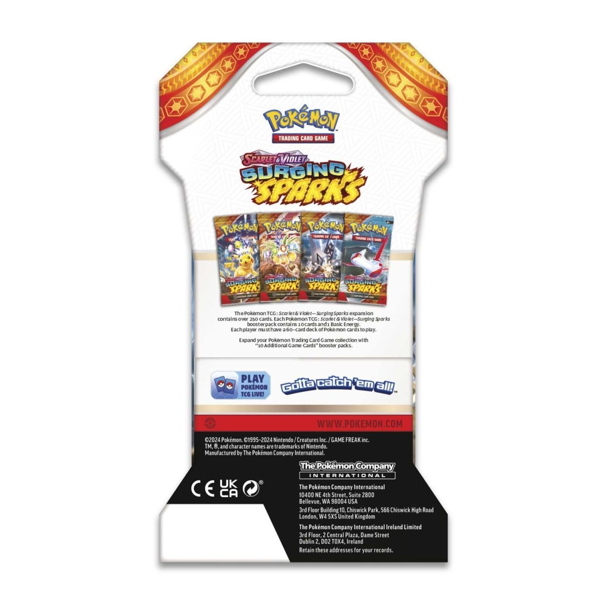 Pokemon TCG Scarlet & Violet Surging Sparks Sleeved Booster Pack (10 Cards)